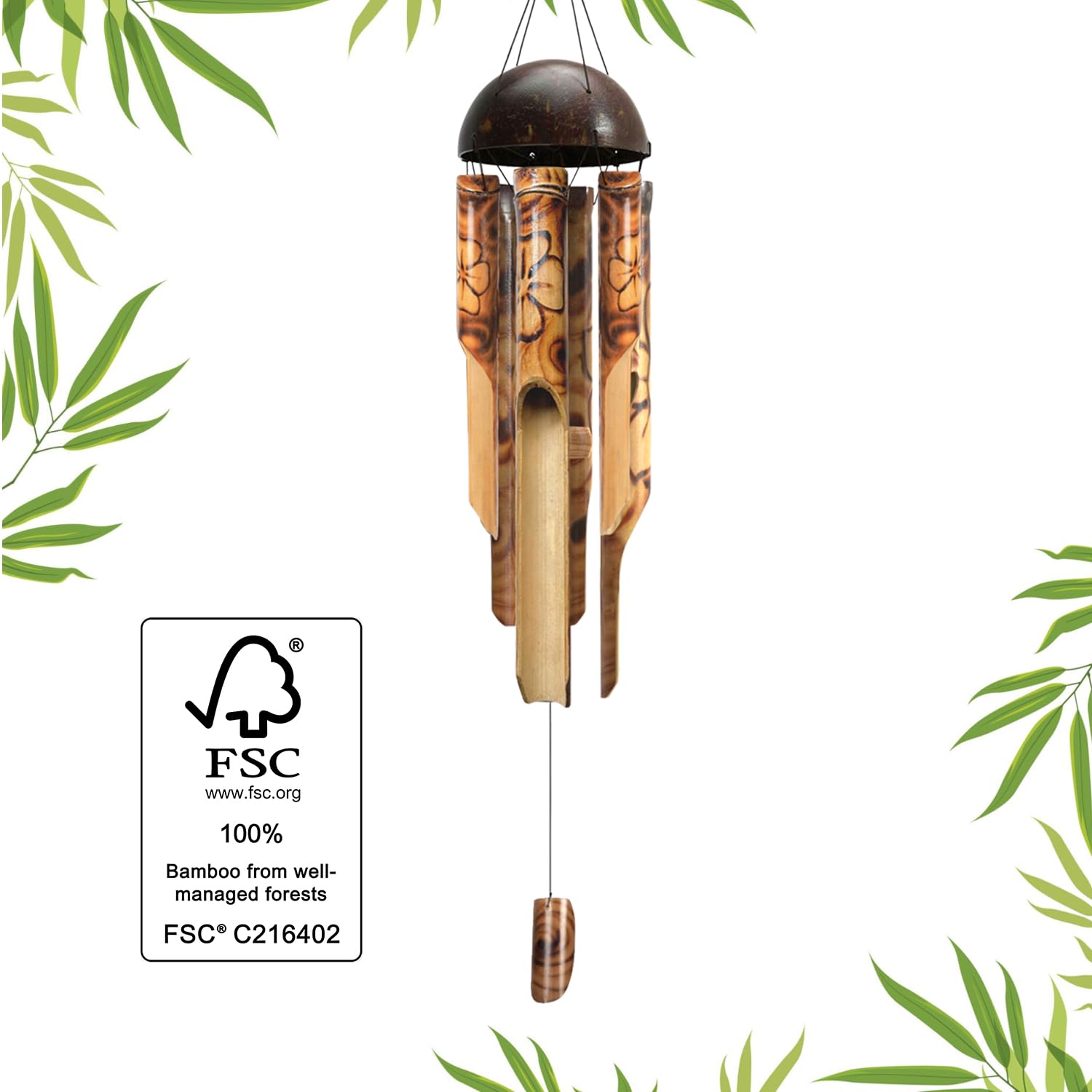 ASTARIN wind chimes hanging on porch creating calming outdoor ambiance