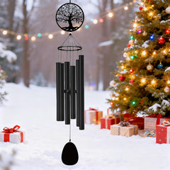 ASTARIN front view of 36-inch wind chime showing full design and deep tone benefit
