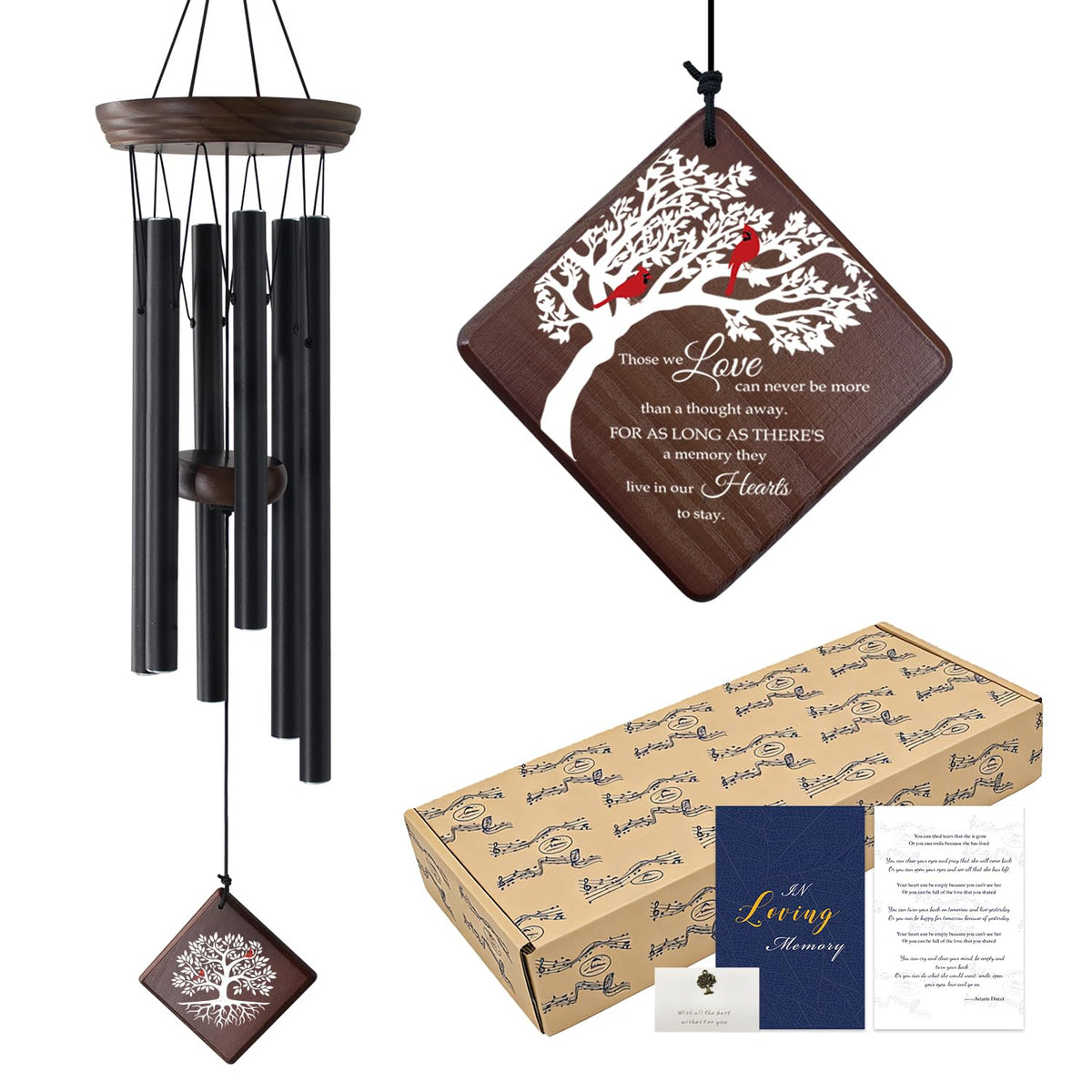 ASTARIN front packaging showing memorial wind chime, comforting presentation