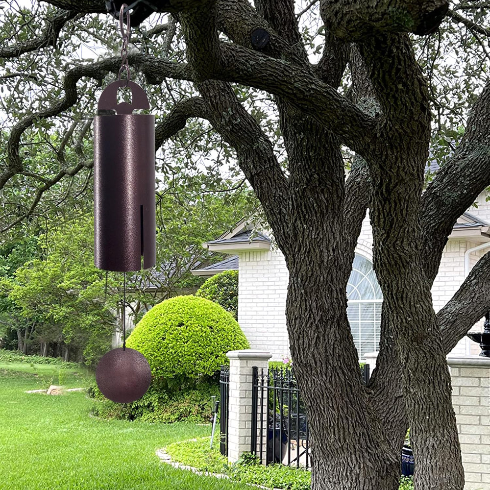 ASTARIN front view showing full 24 inch wind chime and welcoming appearance