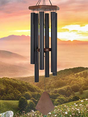 ASTARIN front view of 36-inch wind chimes with deep tone benefits