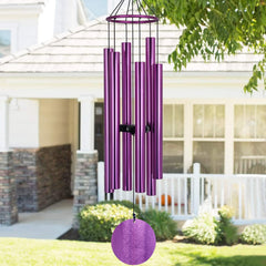 ASTARIN front view of 36-inch wind chimes showing full length and finish benefits