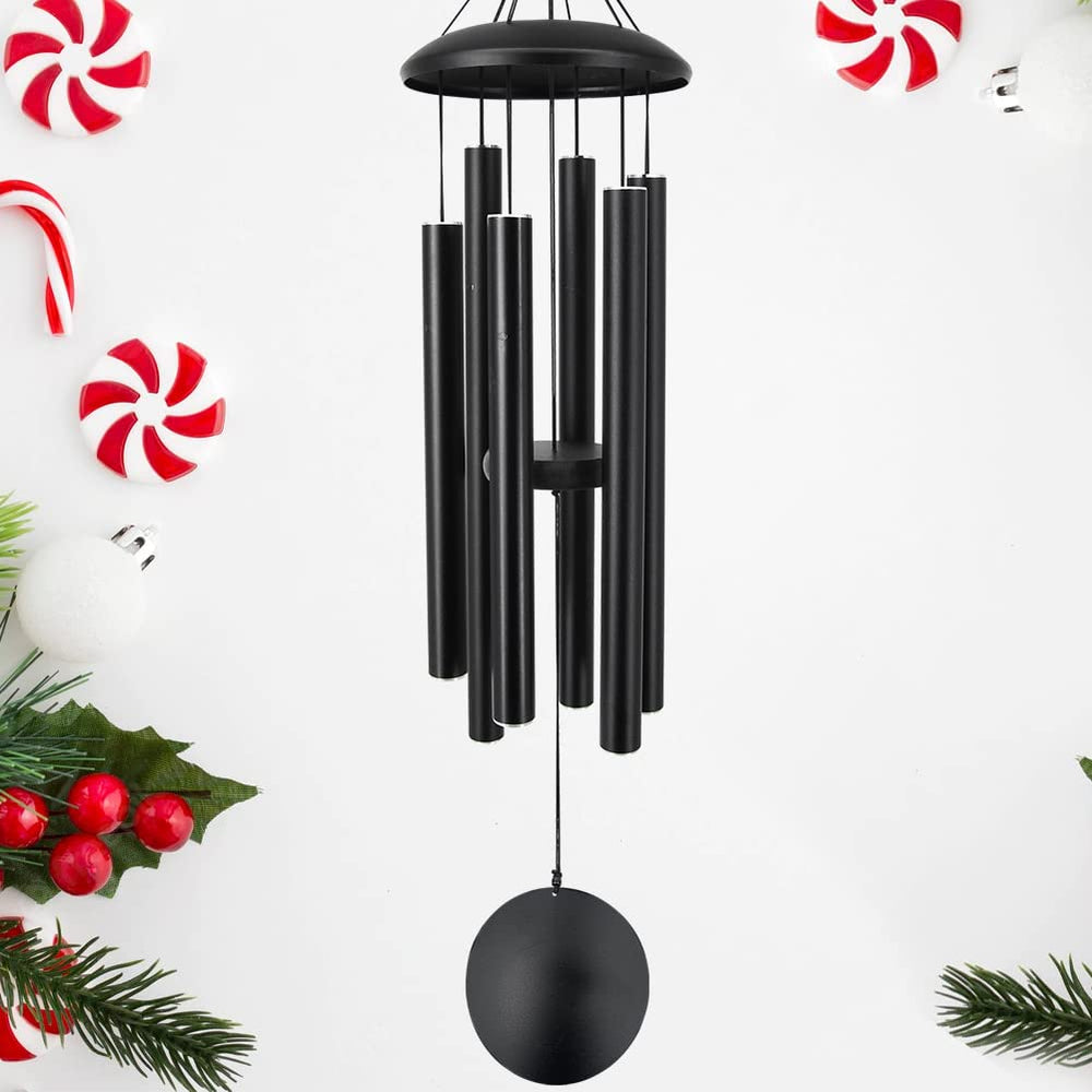 ASTARIN front view black chimes showing elegant bronze finish and benefit of tranquil sound
