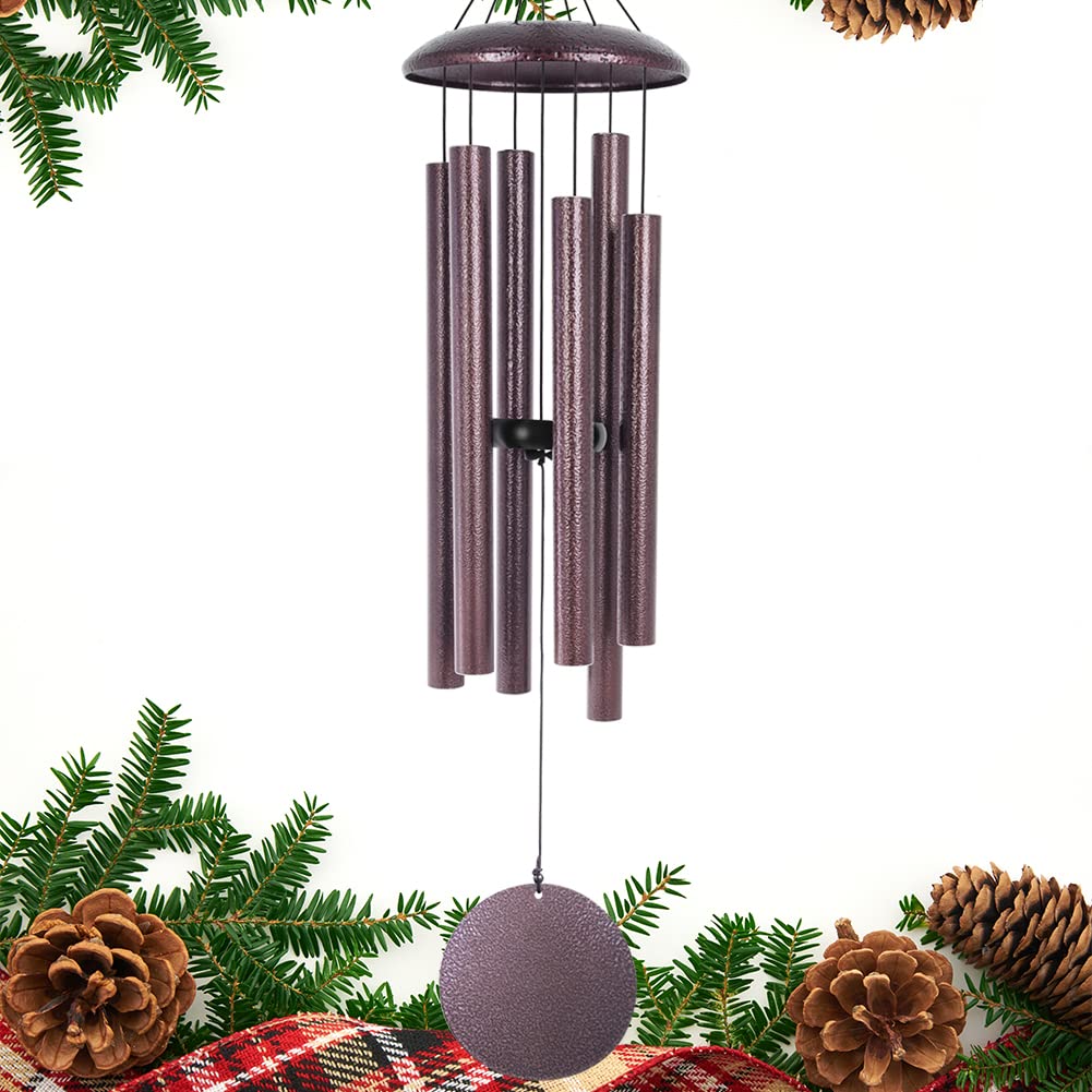 ASTARIN front view of 36 inch wind chime showing deep tone and outdoor elegance