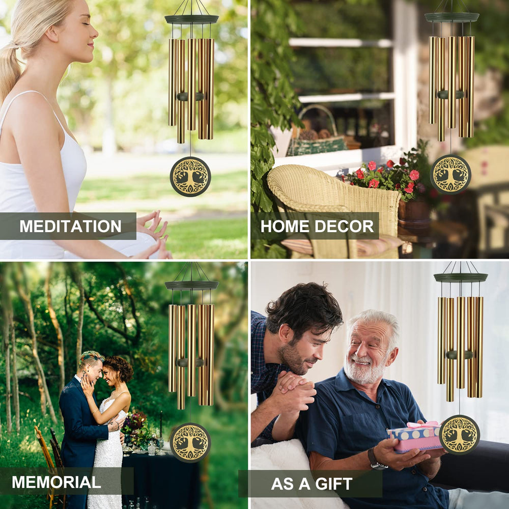 ASTARIN full-length chime mounted on porch creating decorative focal point benefit: outdoor ambiance