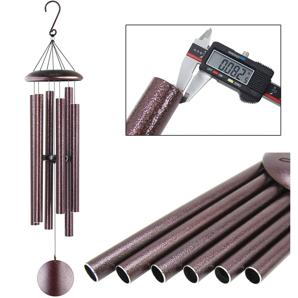 ASTARIN wind chimes hanging on patio rail delivering calming outdoor sound