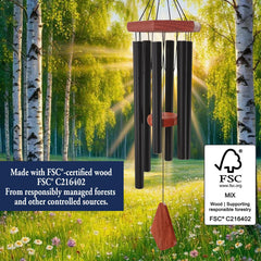 ASTARIN wind chime hanging on porch showing ambience and outdoor décor benefit