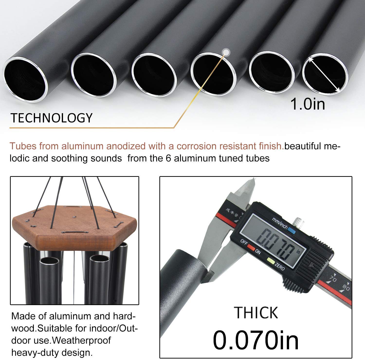 ASTARIN wind chimes in garden creating calming ambient sound