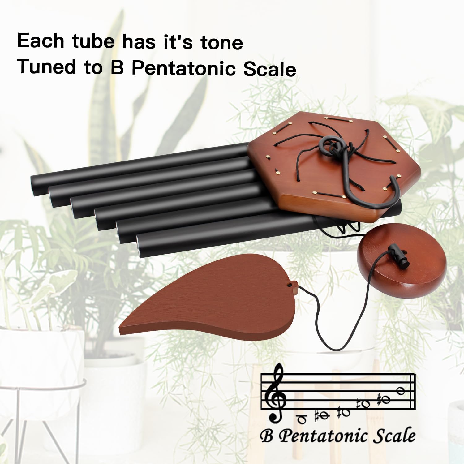 ASTARIN close-up of the 14.3 inch longest metal tube showing resonance