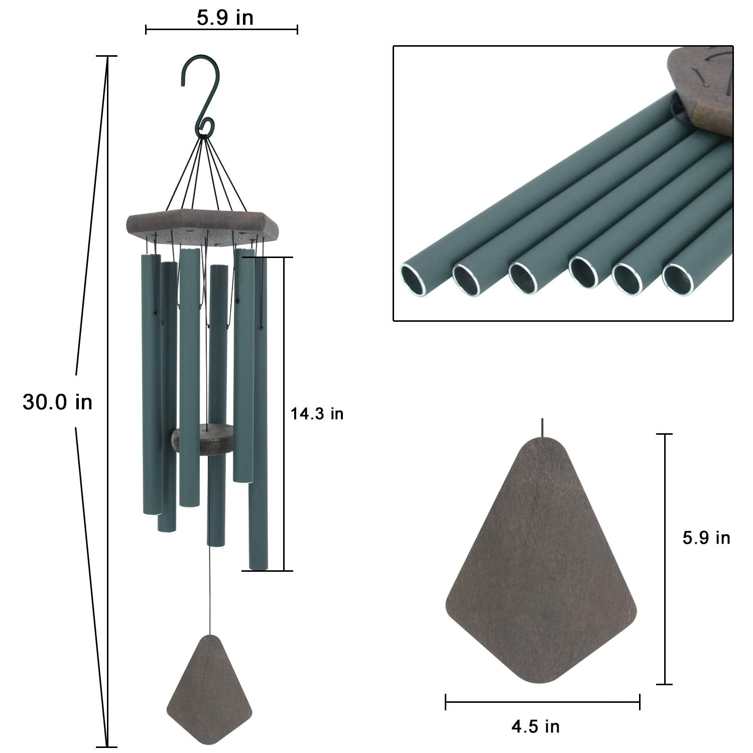 ASTARIN packaged chime with metal hook displayed for easy installation benefit