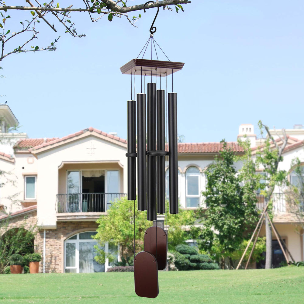 ASTARIN chime hanging from porch to show scale and installation convenience benefit