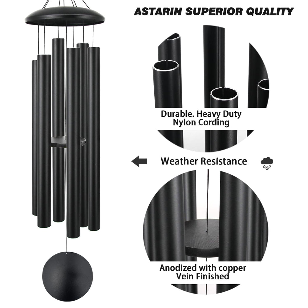 ASTARIN detail of striker and top hanger showing durable nylon cord and clearer, longer sustain