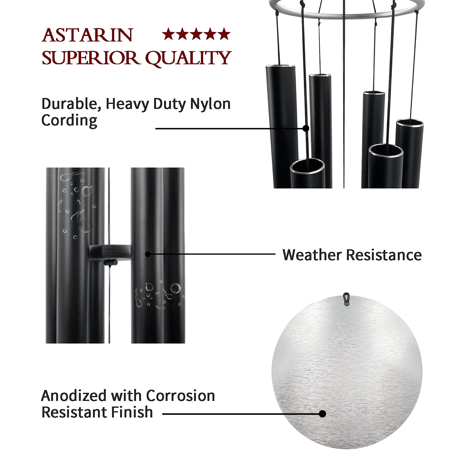 ASTARIN striker detail with heavy-density striker illustrating clear resonance and durability