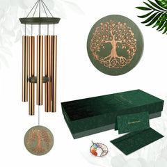 ASTARIN front view of chime showing Tree of Life pendant and graceful silhouette benefit: meaningful gift