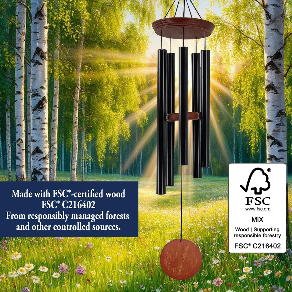 ASTARIN wind chime hanging on porch illustrating easy outdoor placement and charm