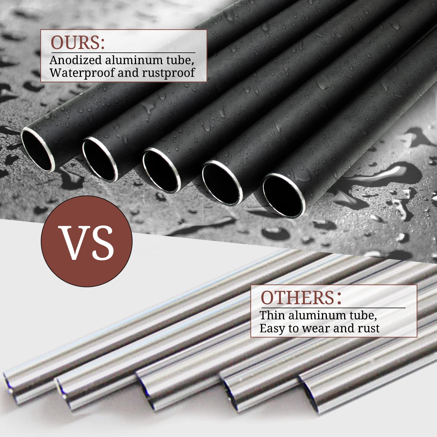 ASTARIN close-up of aluminum tubes highlighting precision tuning and durable finish