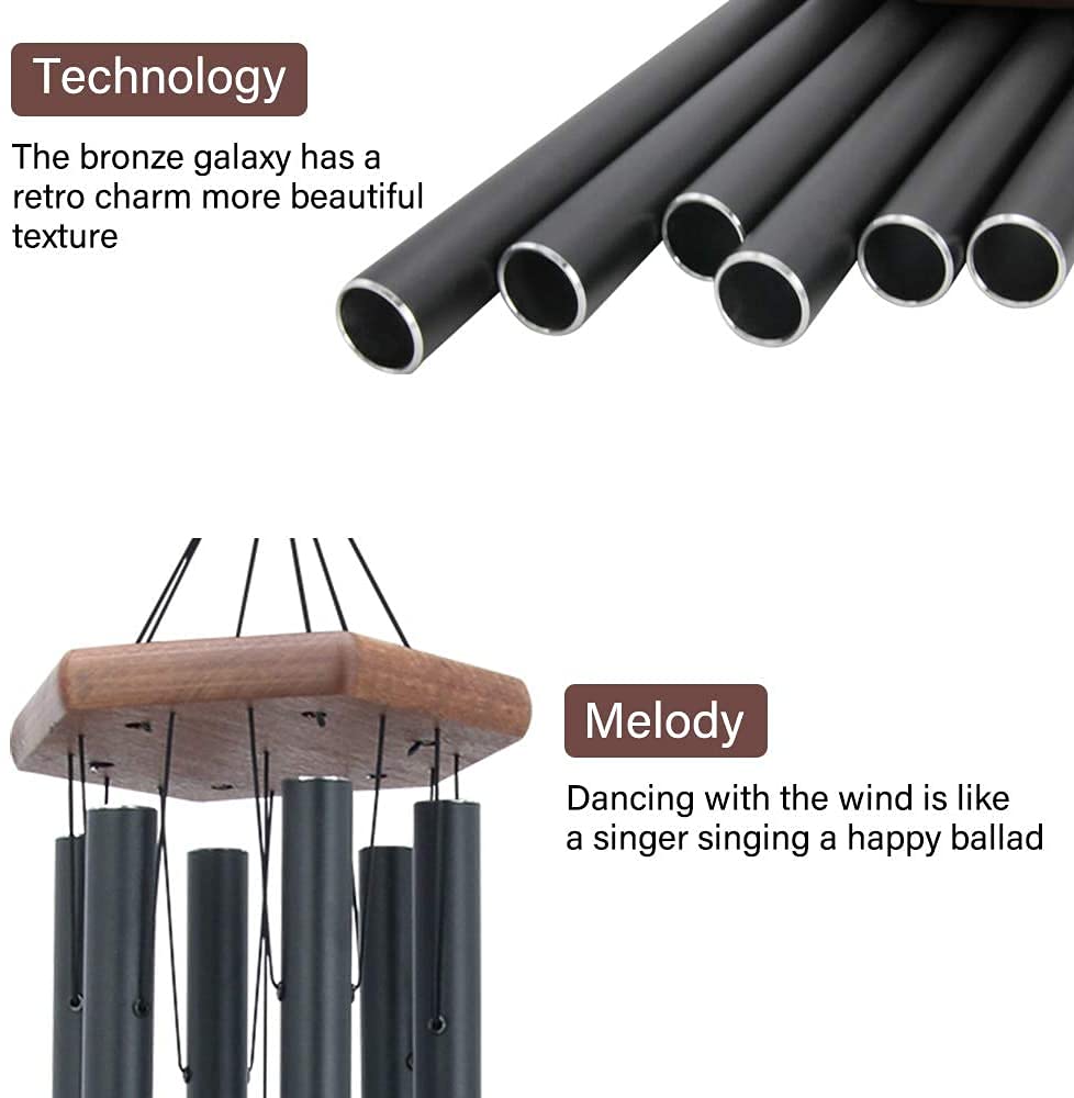 ASTARIN wind chime under light rain showing waterproof coating weather protection