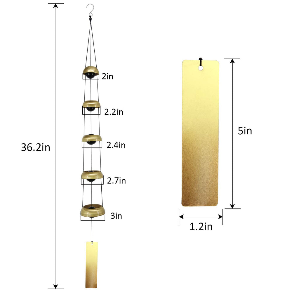 ASTARIN wind chime hanging in a garden setting adding peaceful sound to outdoor space