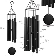 ASTARIN wind chime hanging on a porch, adds calming melodic ambiance to outdoor living
