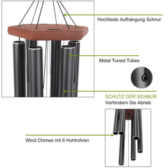 ASTARIN windcatcher and clapper close-up demonstrating sensitive motion for gentle melodies
