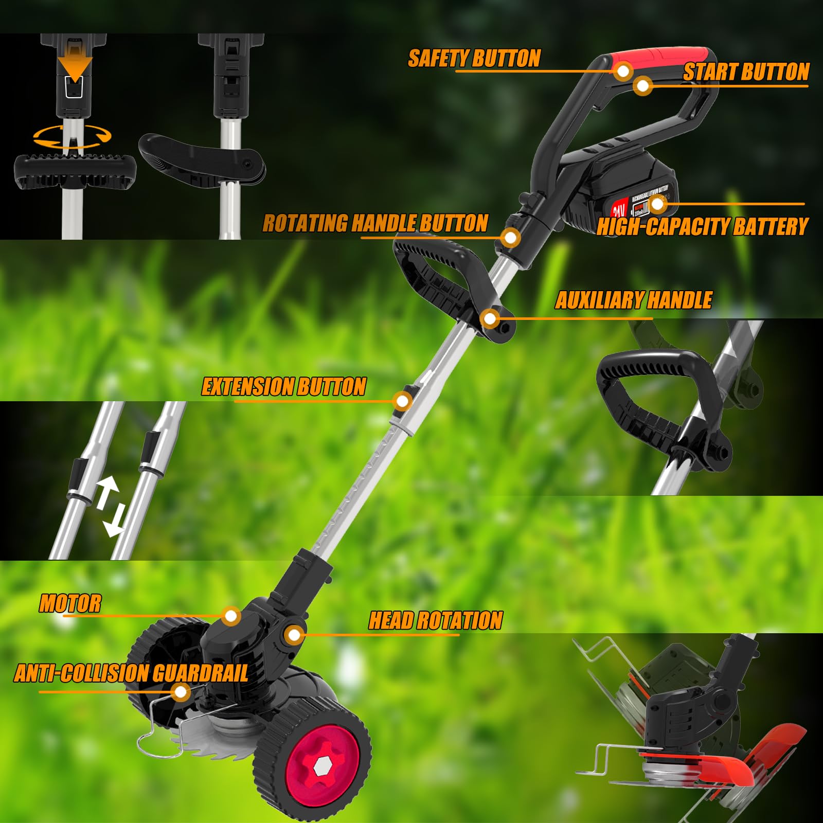 ASTARNING saw blade cutting a branch allowing heavy brush removal