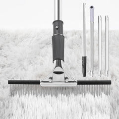 Astfys rake front view showing steel teeth and wide head for faster fluffing