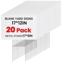 AstrivixDD front view of 20-pack signs showing tidy stack and clear edges, durable kit benefit