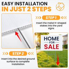 AstrivixDD sign installed in a yard demonstrating quick tool-free setup and visibility