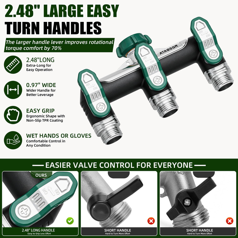 ATAOSGR mounted on outdoor faucet demonstrating quick tool-free installation