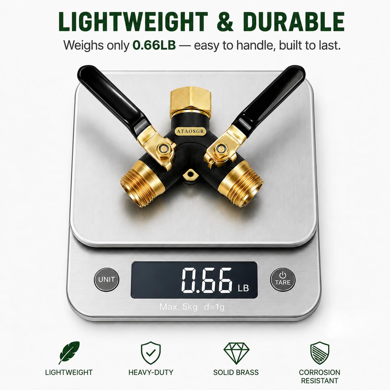 ATAOSGR held in hand for size and weight comparison showing lightweight durability