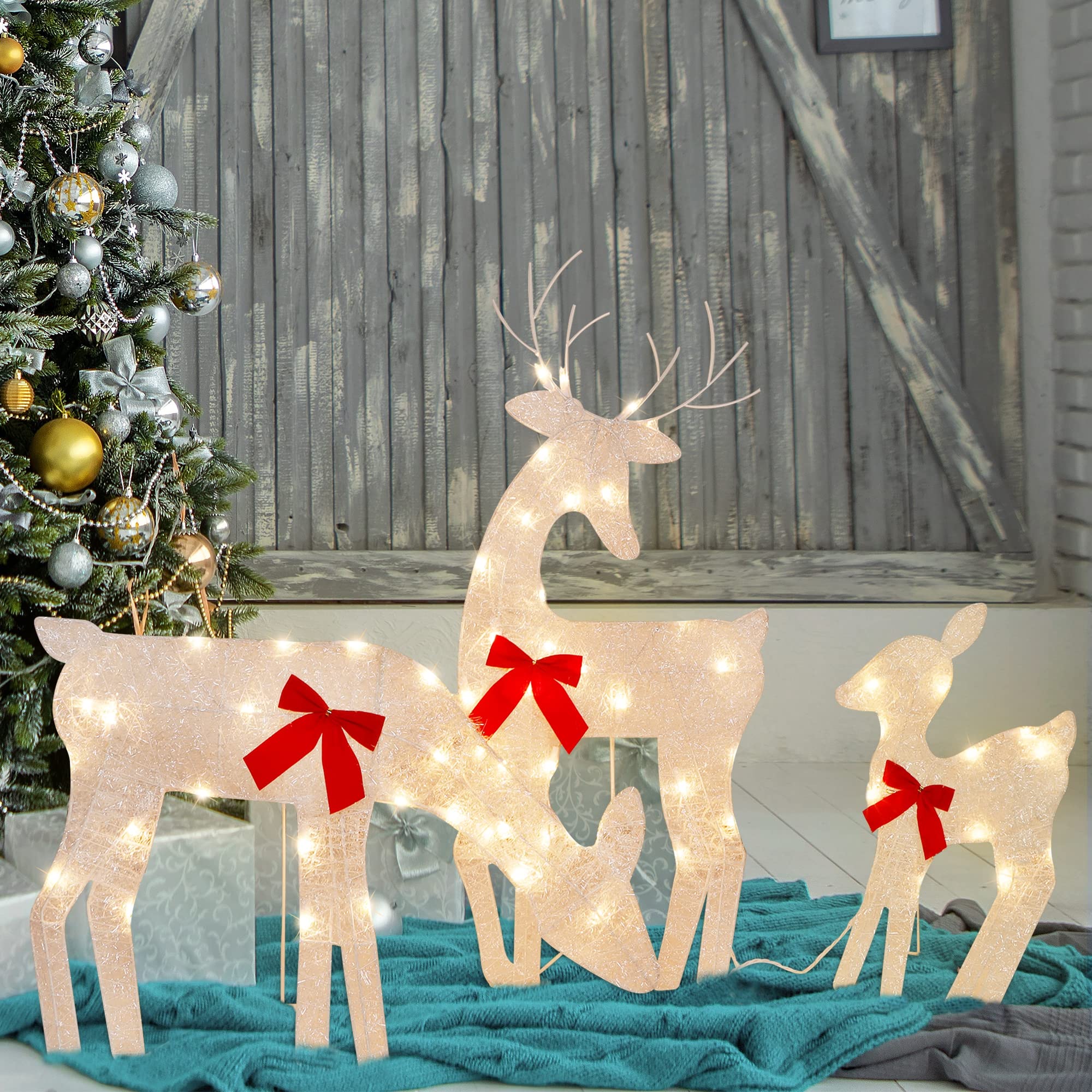 ATDAWN deer next to ruler showing scale and easy placement flexibility