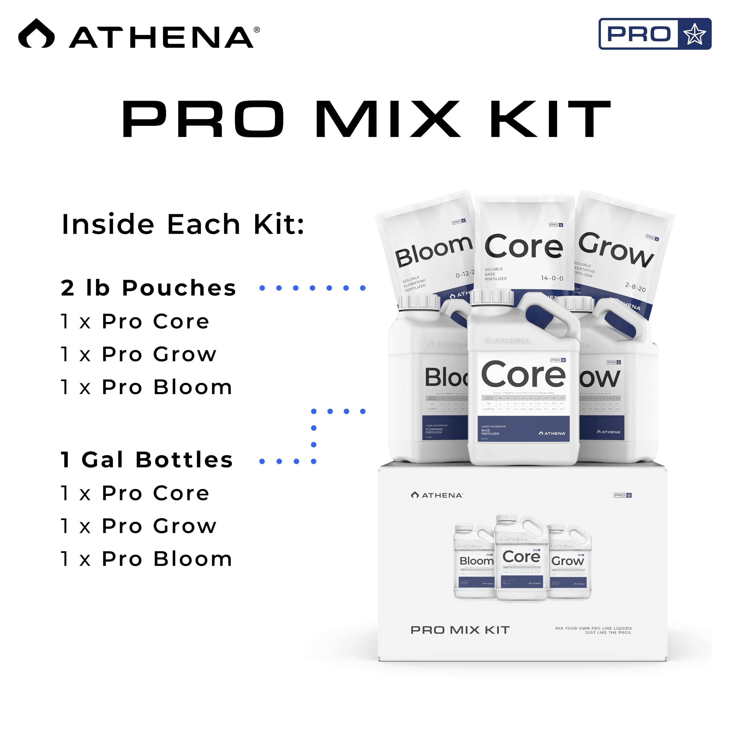 Athena mixing jugs with markings for accurate stock solution prep