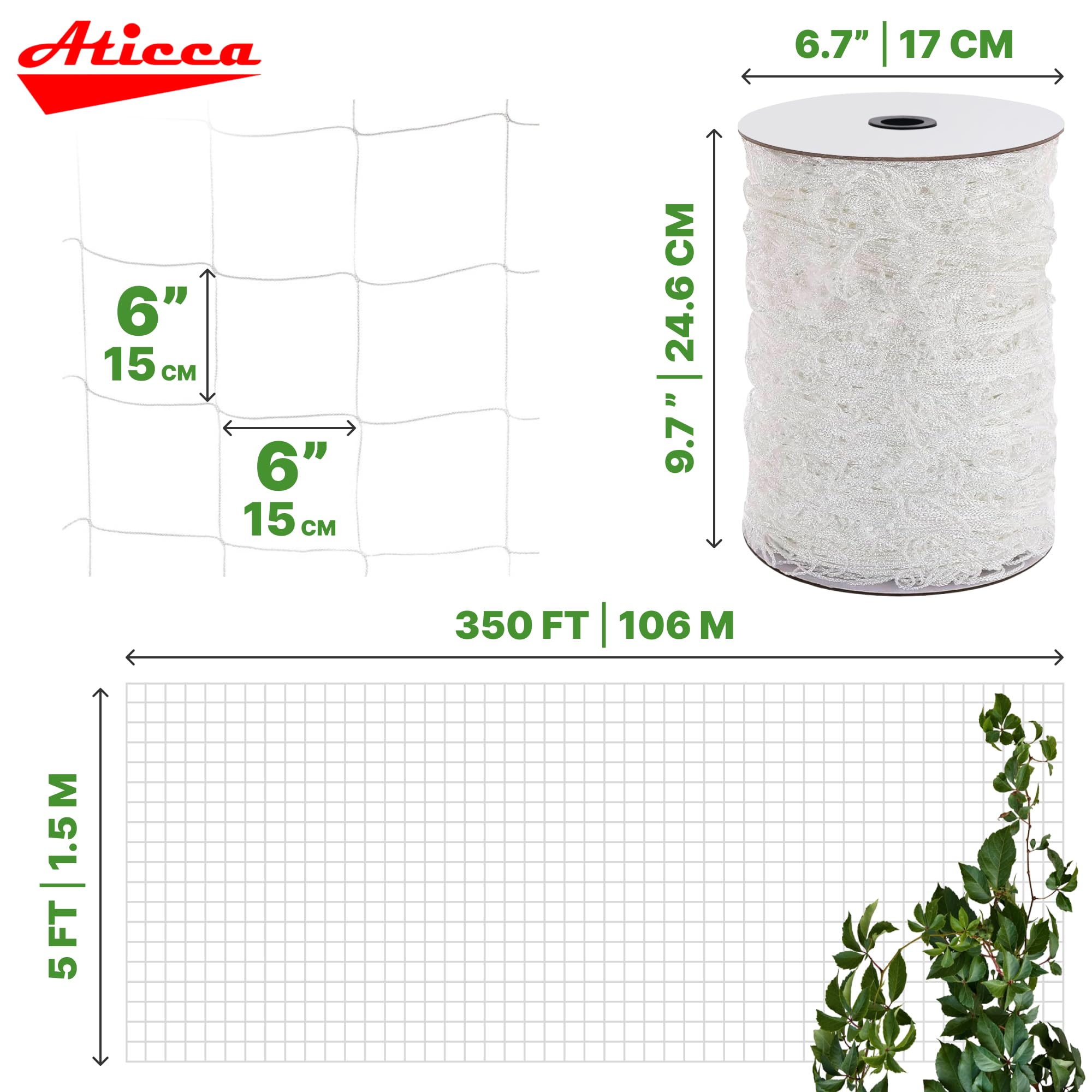 Aticca close-up of 6-inch mesh polyester showing durable weave benefit