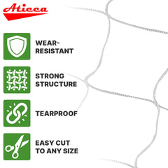 ATICCA trellis netting installed on a fence improving plant spacing and airflow