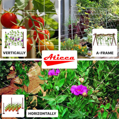 ATICCA roll beside garden tools illustrating 5x750 ft coverage