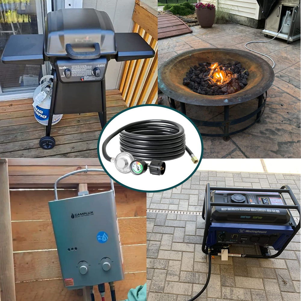 ATKKE regulator installed on gas grill demonstrating stable flow control