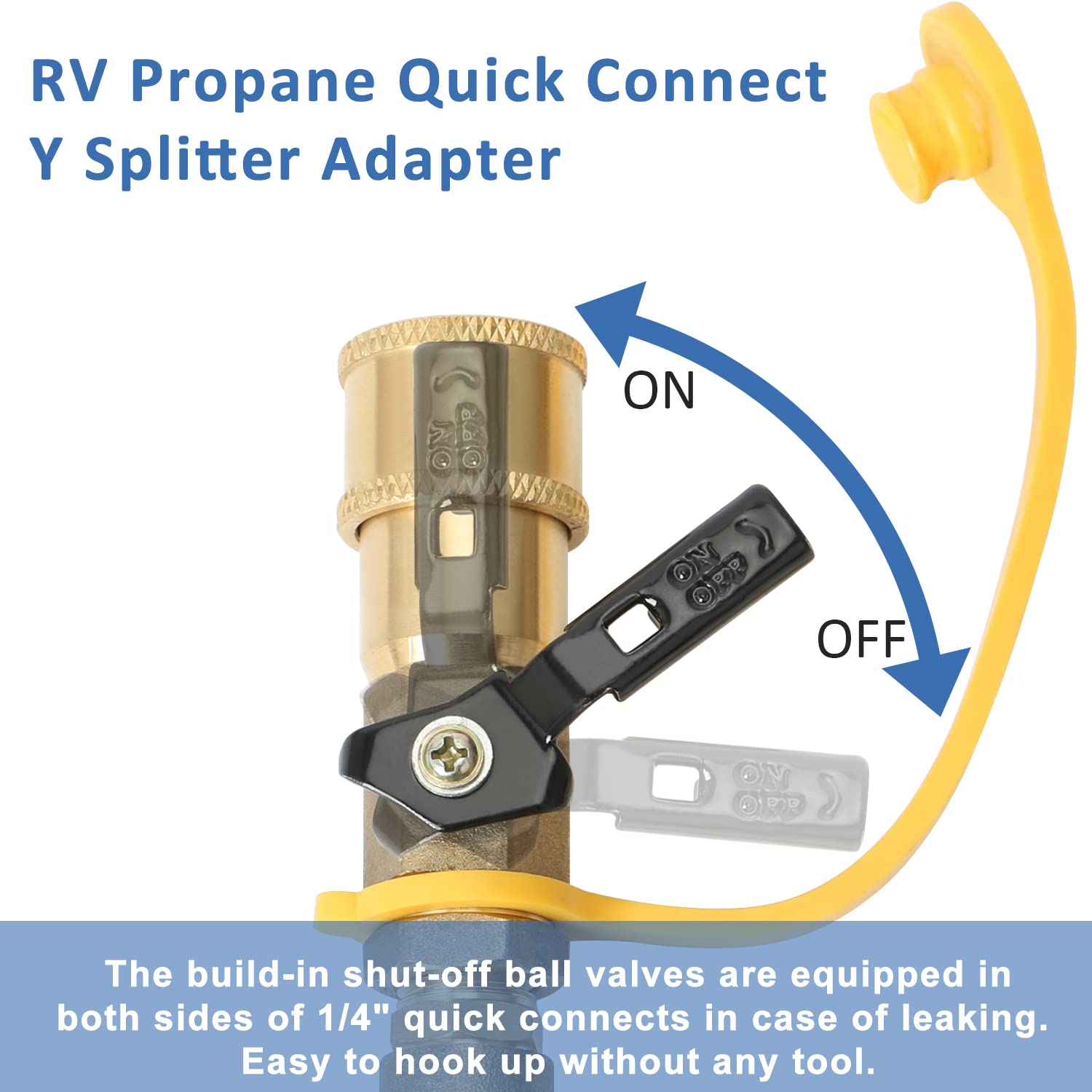 ATKKE splitter powering two propane appliances simultaneously for flexible cooking