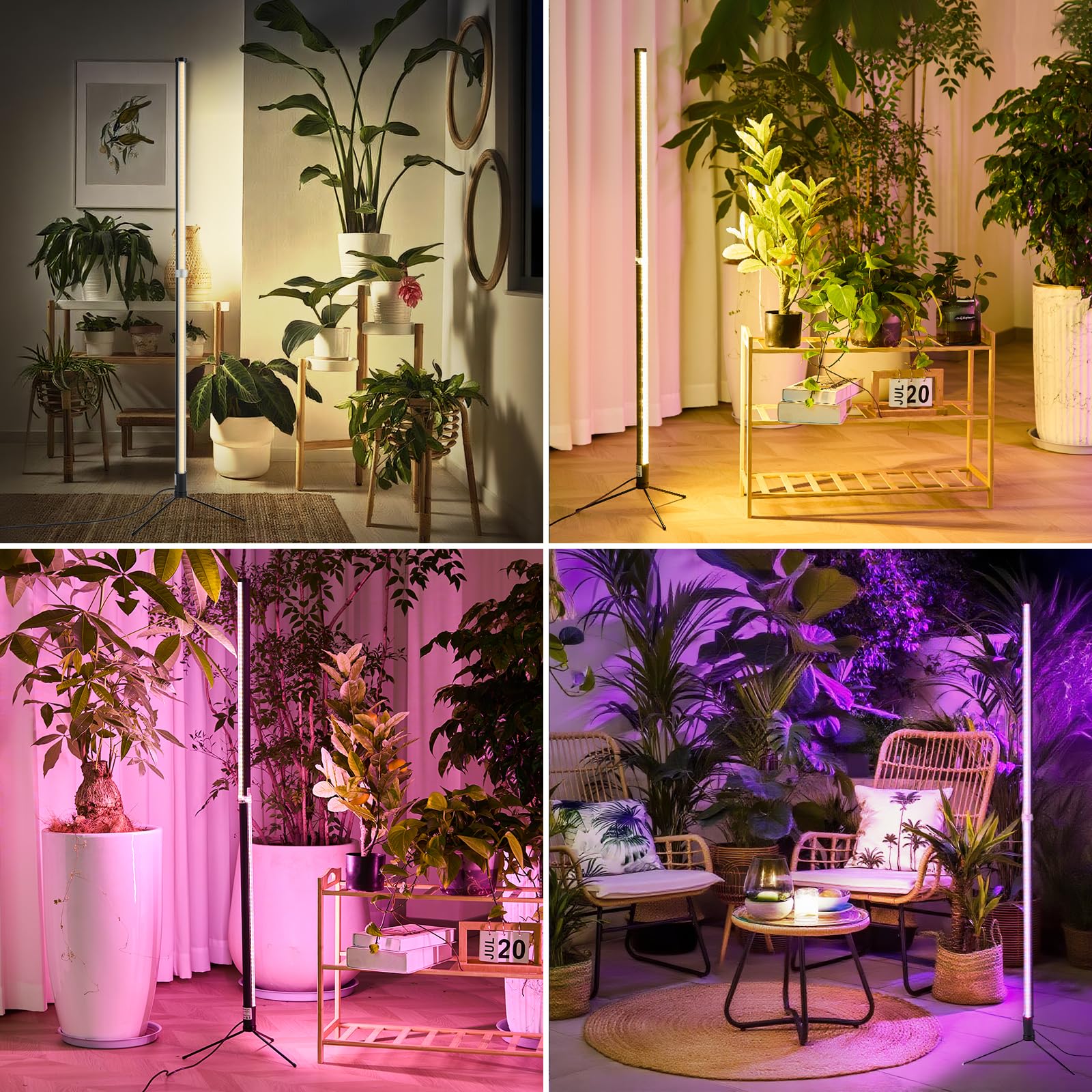Atmel lifestyle image of office plants under lamp creating healthy indoor greenery