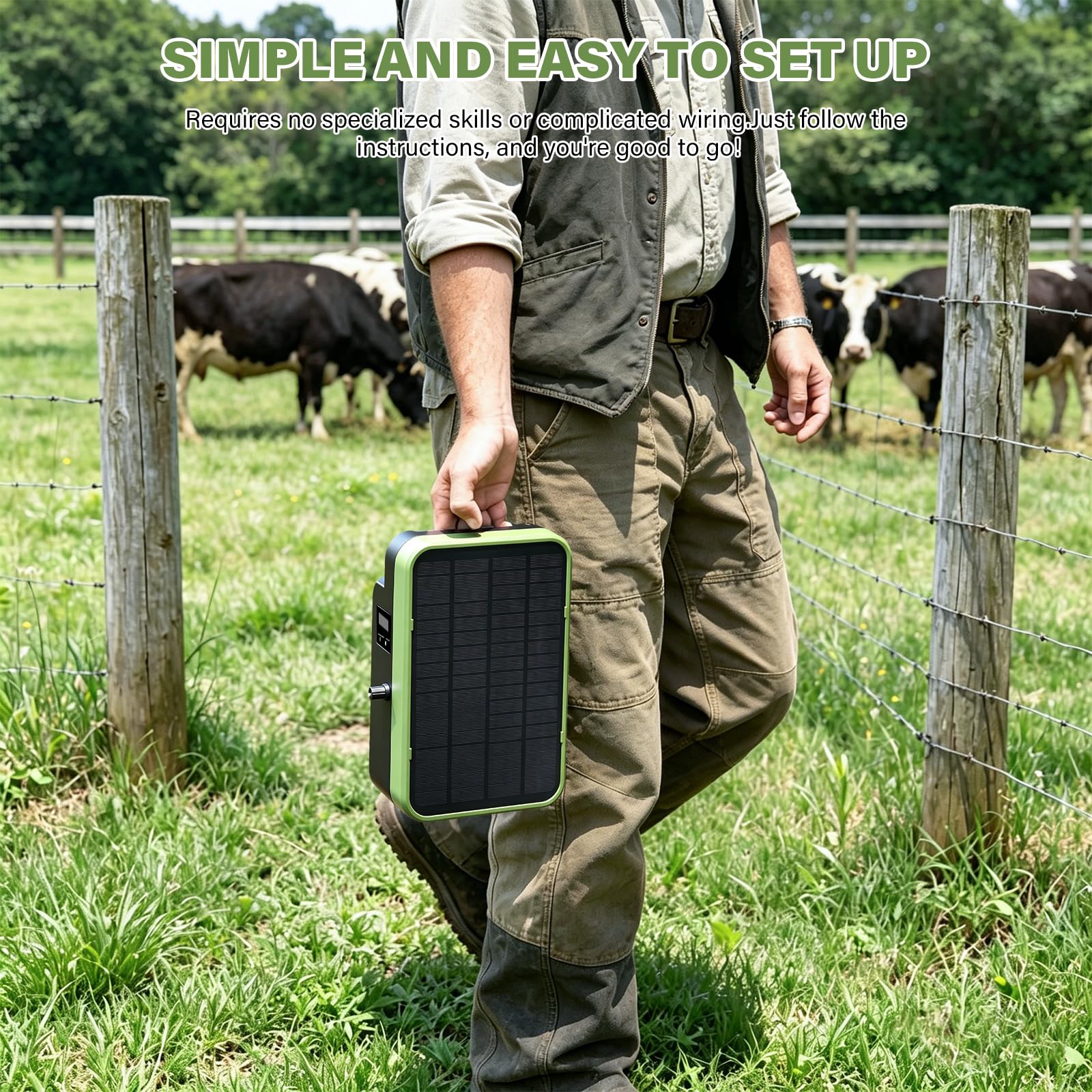 ATMOREA P20 installed in a pasture protecting livestock and deterring wildlife