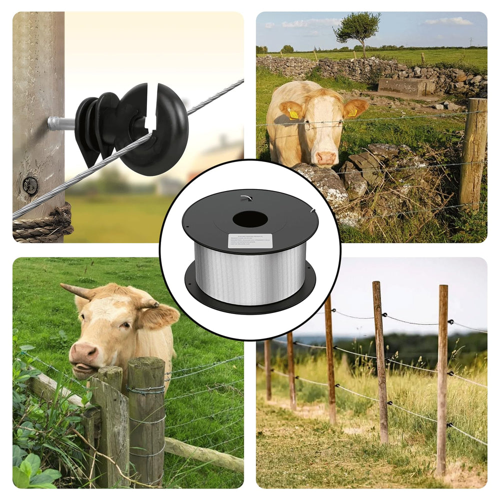 ATMOREA installed on rural fence illustrating long-run coverage and reliable conductivity