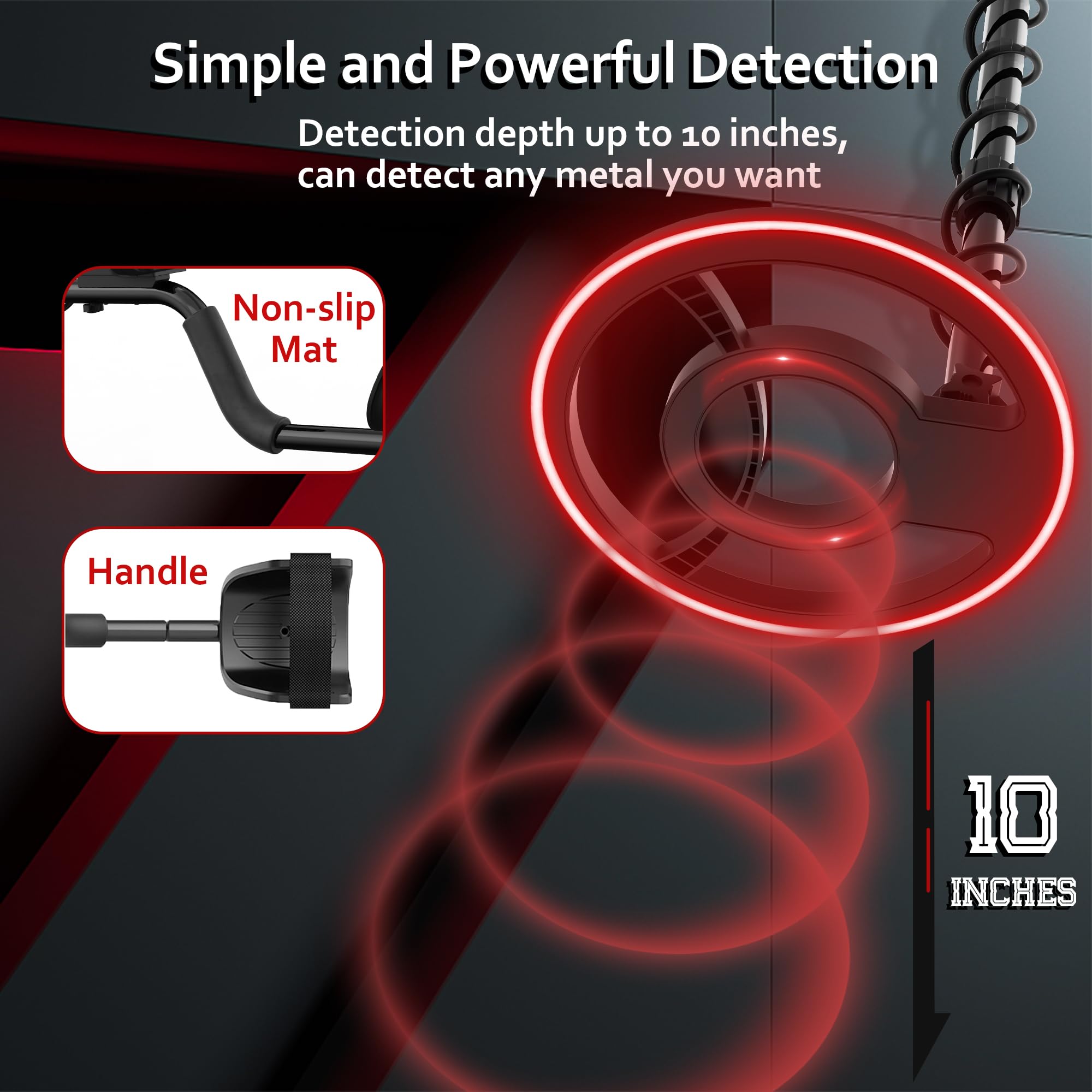 ATODEKARU kit accessories including bag, shovel and headphones for ready-to-search convenience