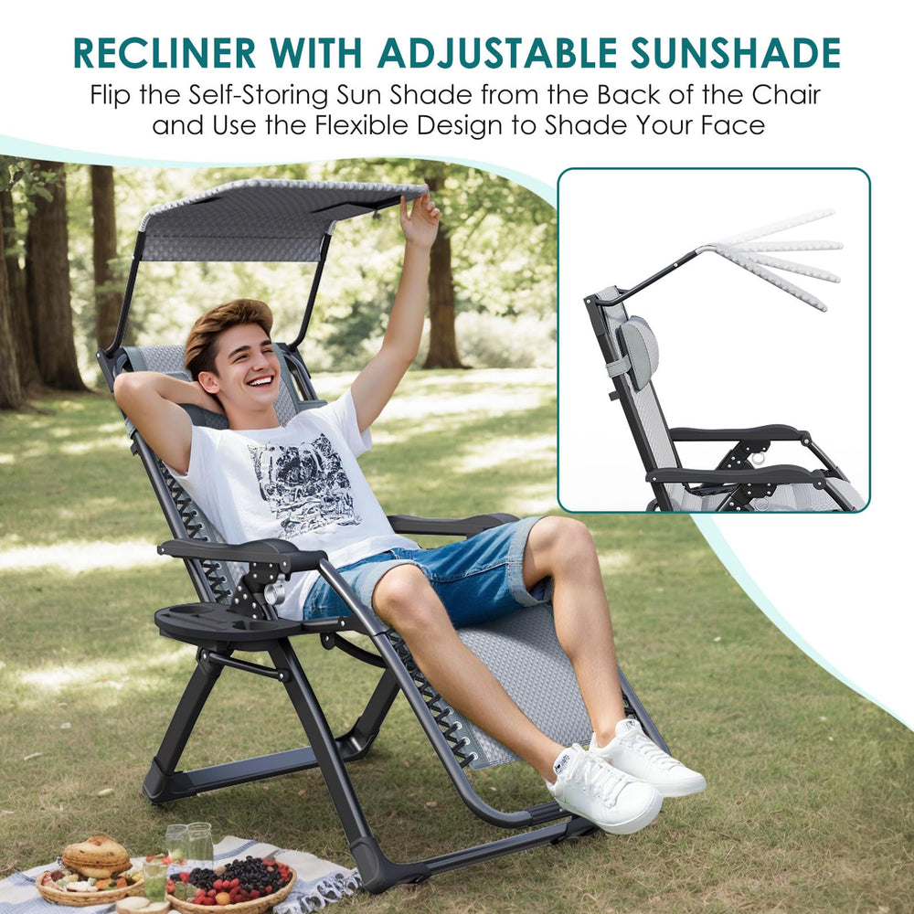 ATORPOK chair in patio use highlighting stable reclining relaxation