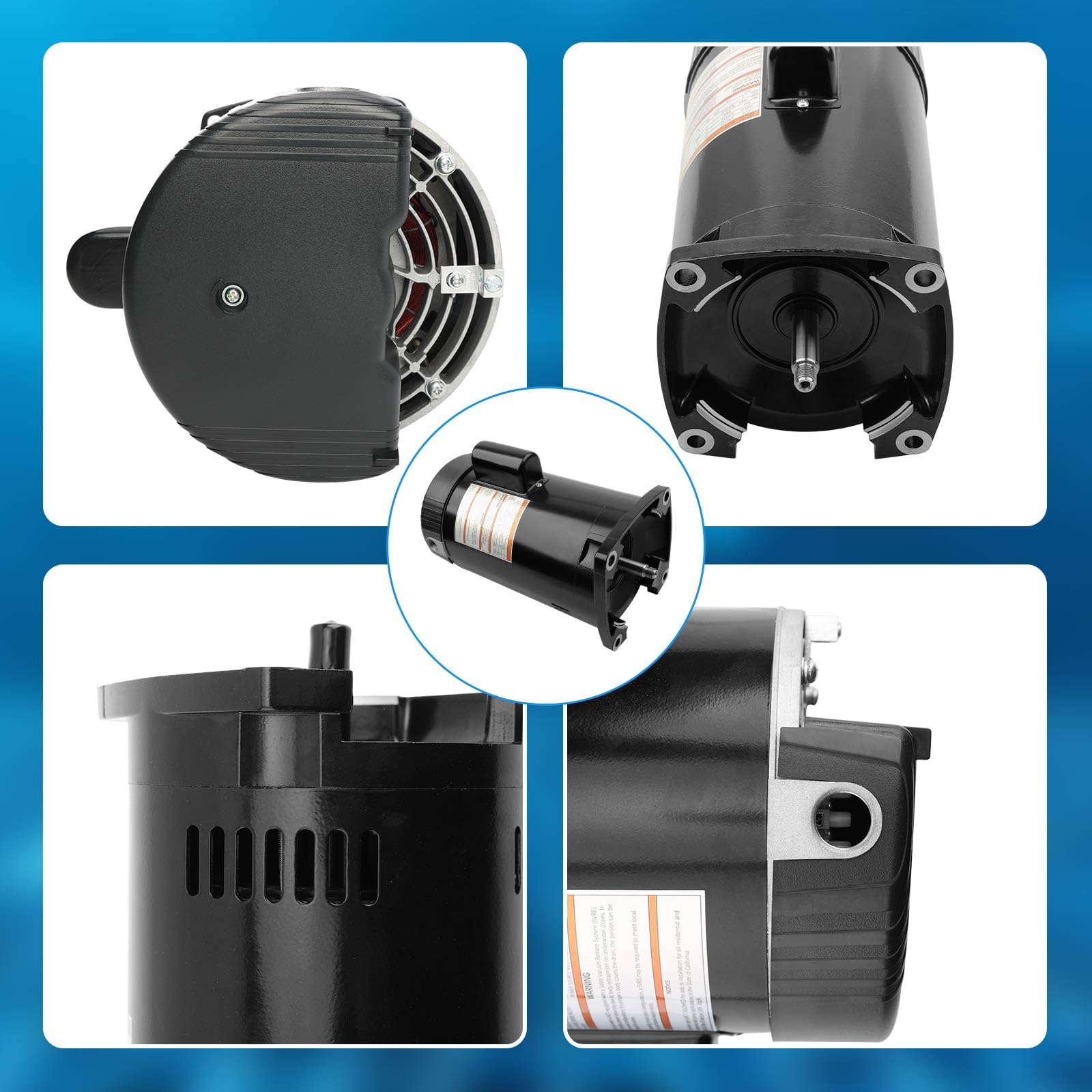 ATRACYPART B2853 motor label and dimensions view for correct part verification