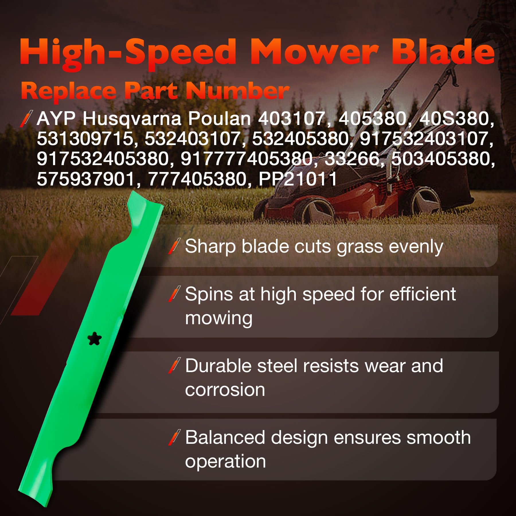 ATRACYPART balanced blades close-up sharpening for even, vibration-free cuts