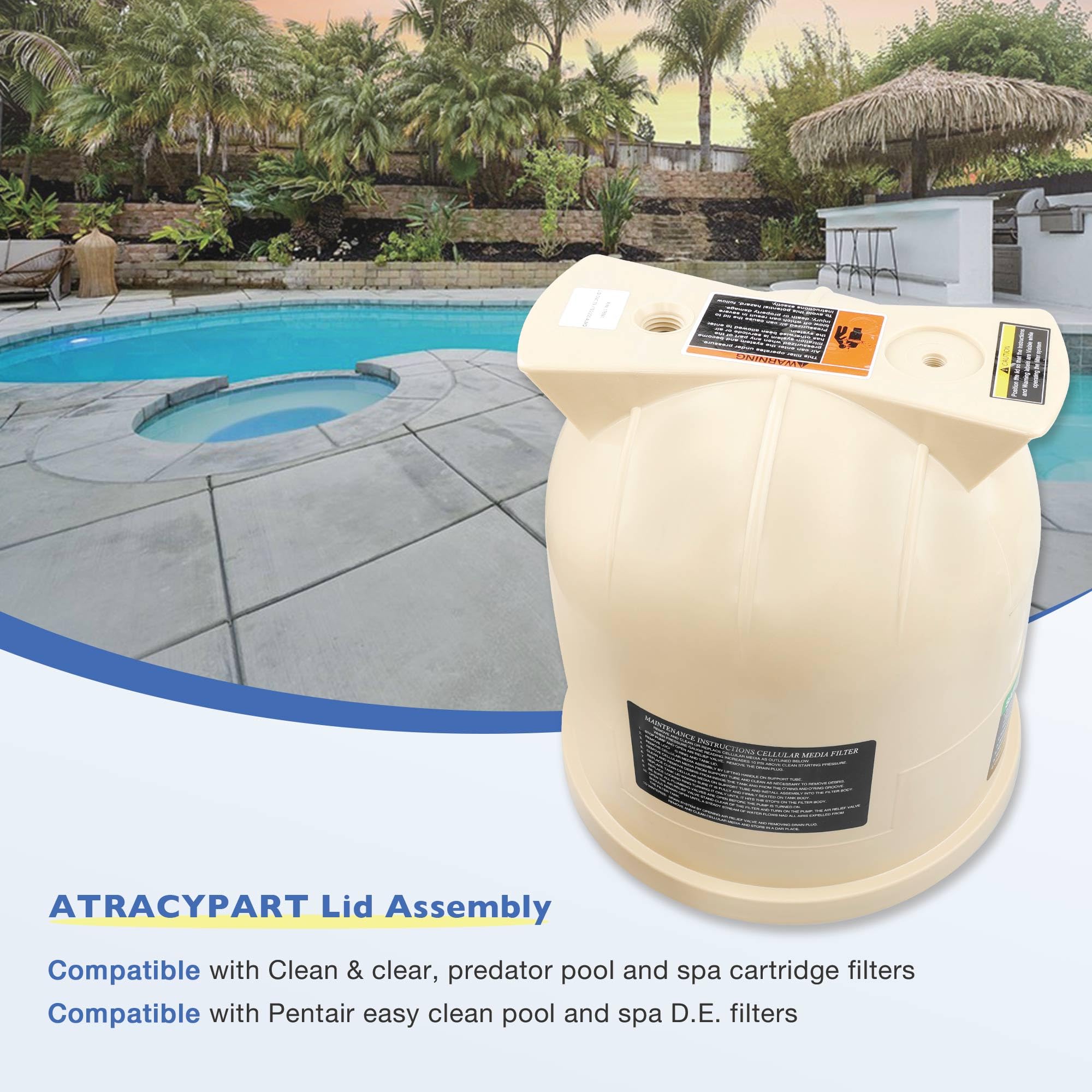 ATRACYPART close-up of lid gasket area highlighting leak-proof seal benefit