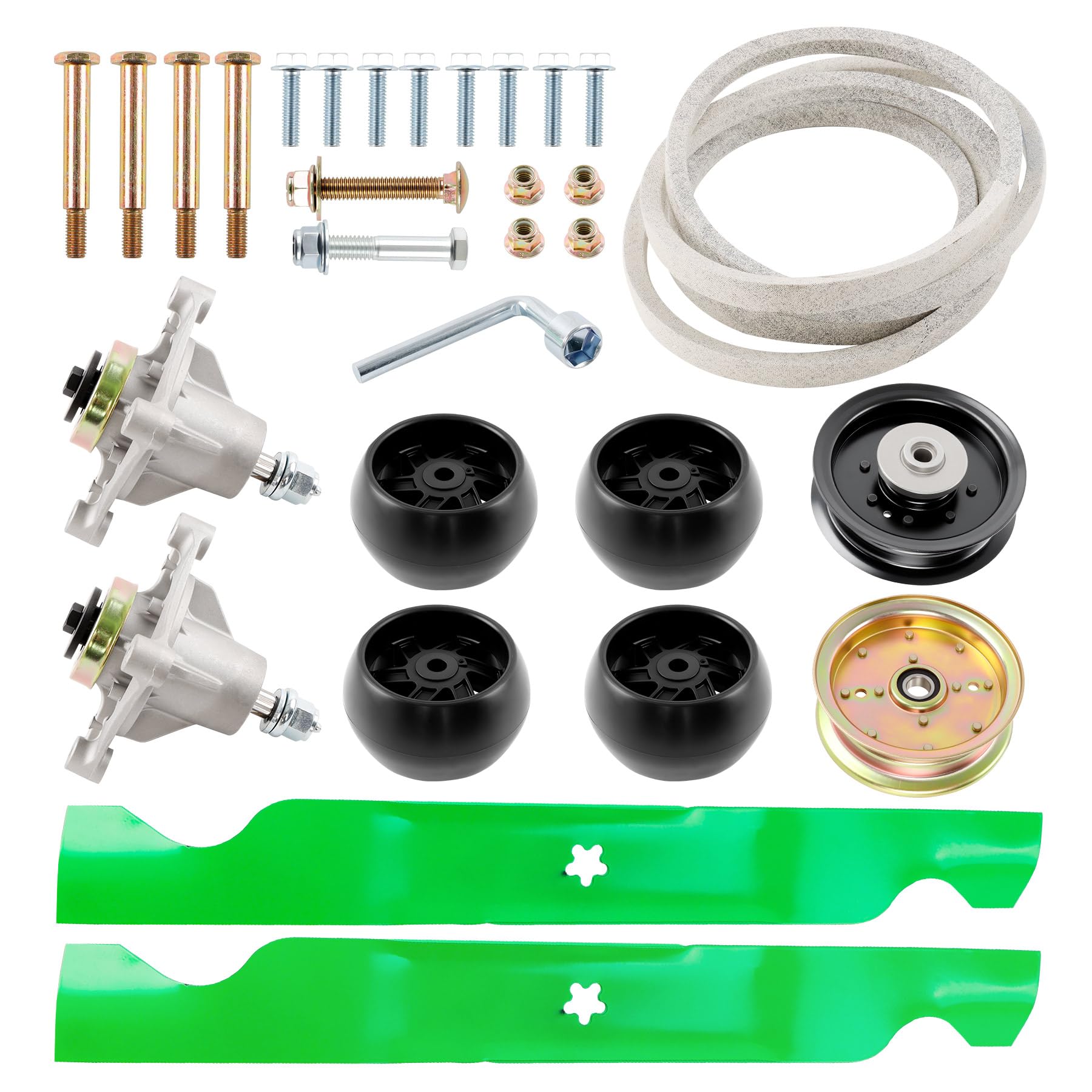 ATRACYPART front kit packaging showing all 46-inch deck components and fitment