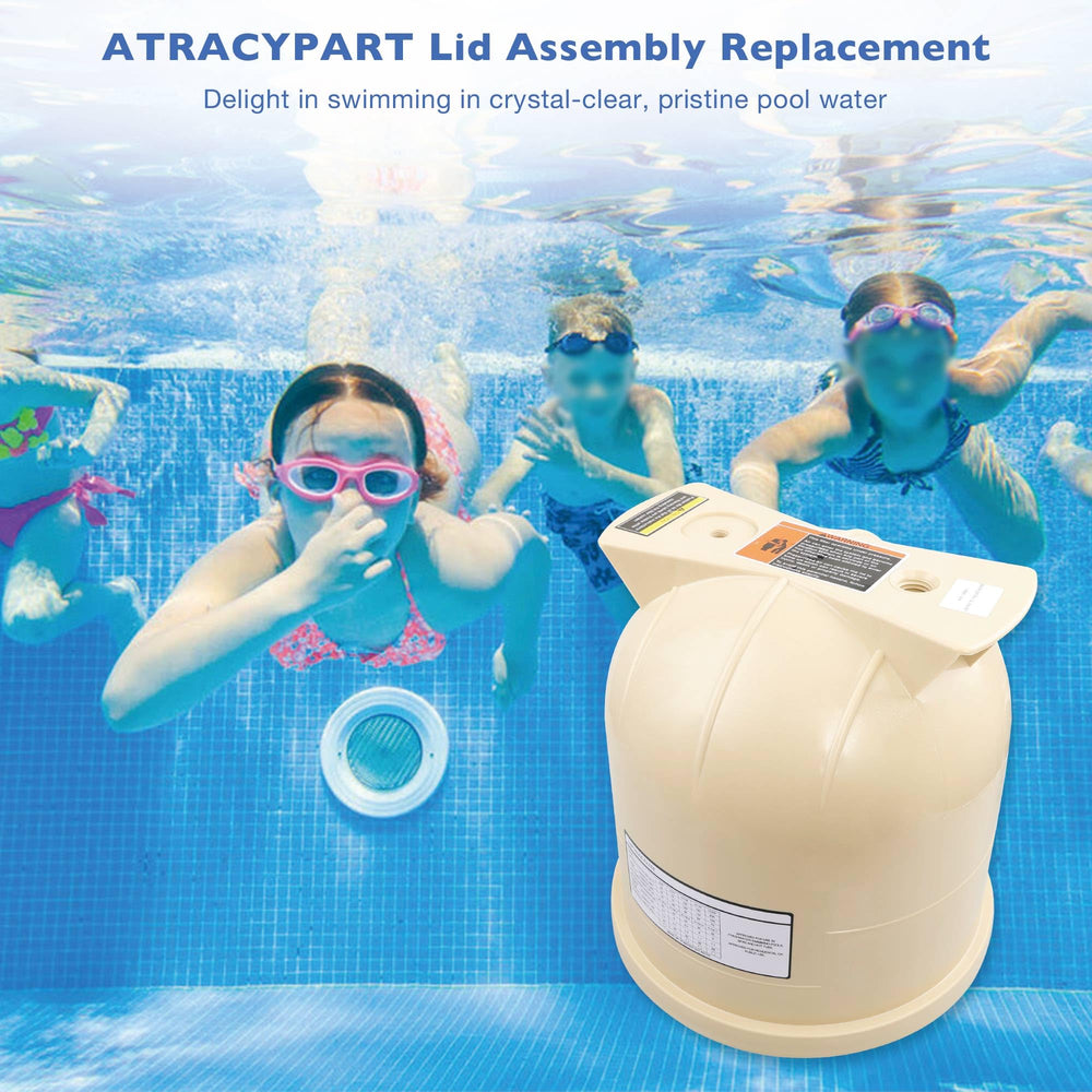 ATRACYPART replacement lid on pool filter in backyard setting promoting clear water