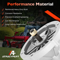 ATRACYPART mounted on Exmark deck demonstrating OEM direct-fit installation benefit