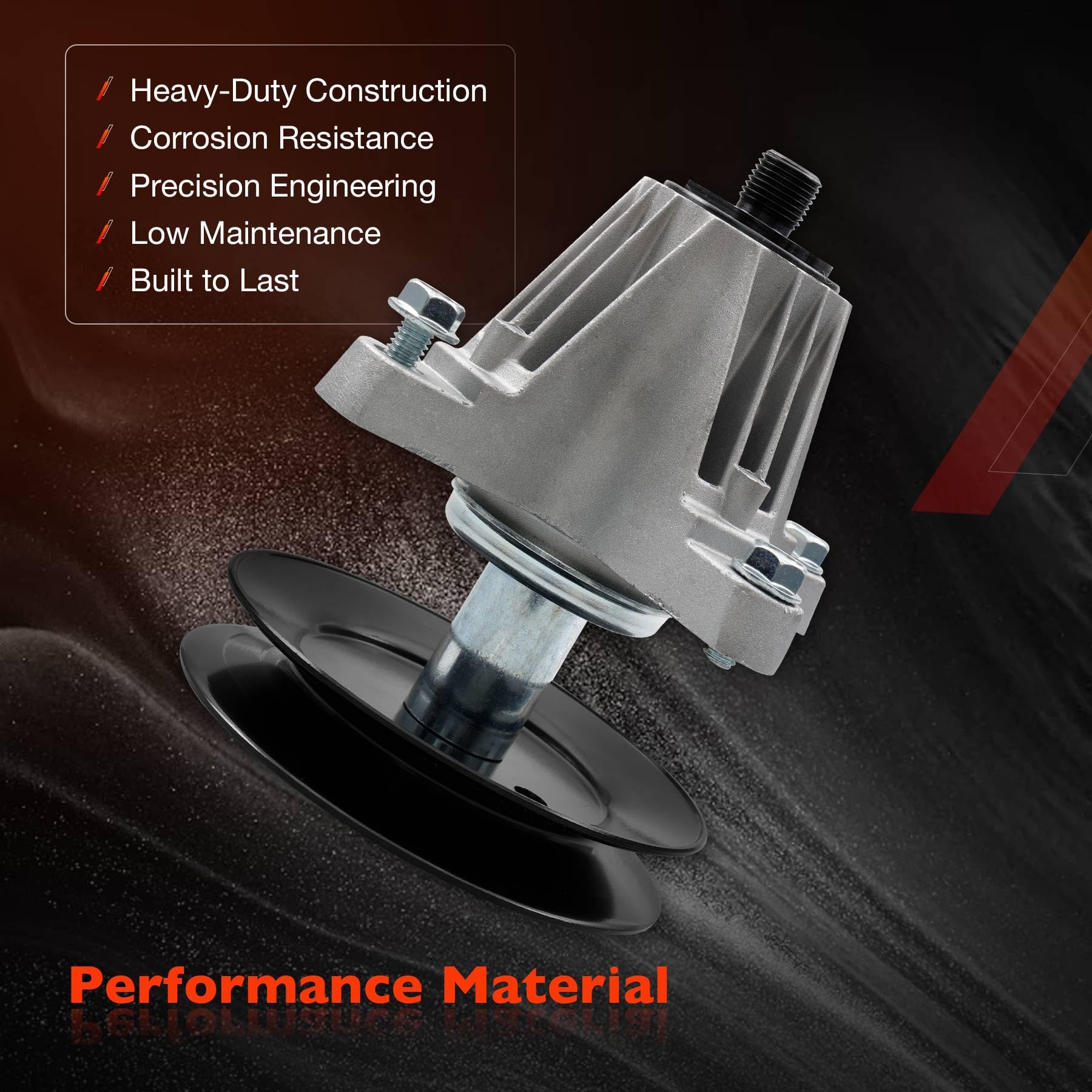 ATRACYPART side profile of spindle shaft demonstrating heavy-duty construction strength