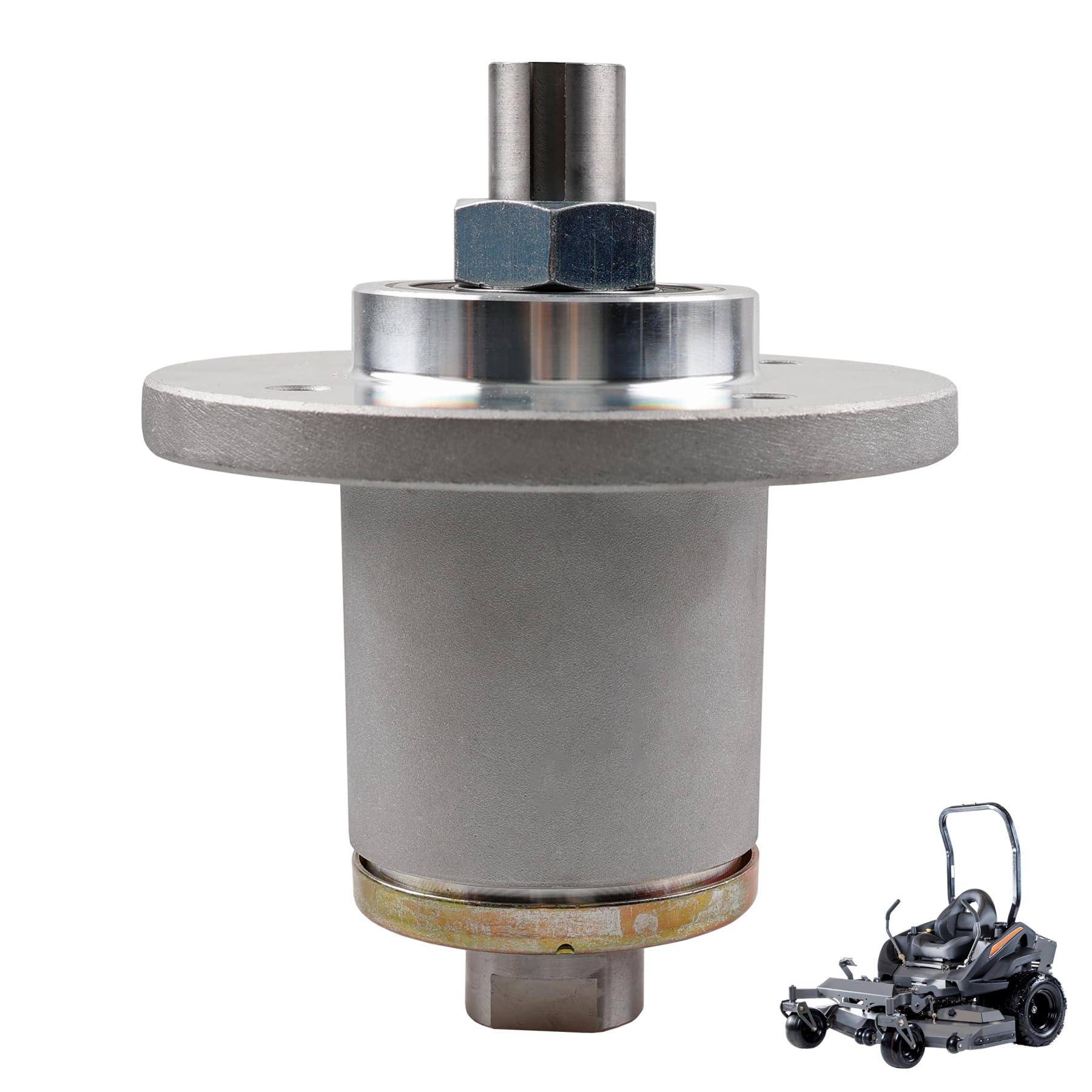 ATRACYPART spindle front view showing solid housing and direct-fit benefit